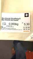 Mängden socker i Bio Möckli Rindfleisch