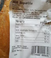 Mängden socker i HGB Baguette