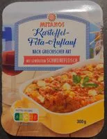 Mängden socker i Kartoffel-Feta-Auflauf