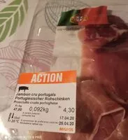 Mängden socker i Jambon cru portugais