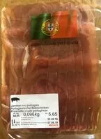 Mängden socker i especialidade portuguesa Jambon cru portugais