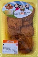 Mängden socker i Découpes de poulet paprika