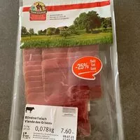 Mängden socker i Viande des grisons