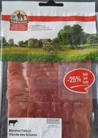 Mängden socker i Viande des Grisons