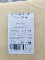 Mängden socker i Gruyère AOP Extra Vieux