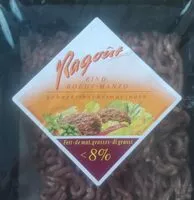 Mängden socker i Ragoût de bœuf haché