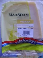 Mängden socker i Maasdam (27% MG) - 394 g - Molenland
