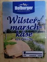 Mängden socker i Wilstermarschkäse