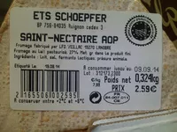 Mängden socker i Saint nectaire laitier