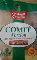 Mängden socker i Comté au lait cru