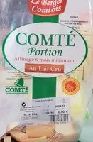Mängden socker i Comté portion affinage 6 mois minimum au lait cru