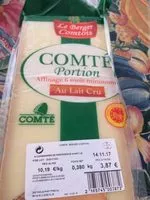 Mängden socker i Comté 6 mois