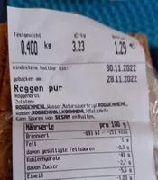 Mängden socker i Roggenbrot