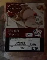 Mängden socker i Roti filet de porc