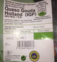 Mängden socker i Queso Gouda Holland