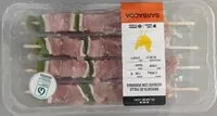 Mängden socker i Brocheta de pollo adobado con verduras