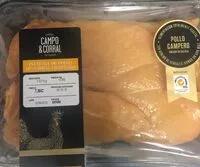 Mängden socker i Pechuga de pollo de corral fileteada