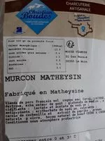 Mängden socker i Murcon Matheysin