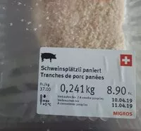 Mängden socker i Tranches de porc panées