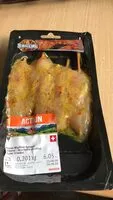 Mängden socker i Poulet spiessli oriental - Brochette de poulet Oriental