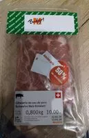 Mängden socker i Côtelettes de cou de porc