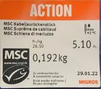 Mängden socker i Kabeljau