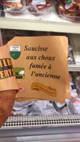 Mängden socker i Saucisse aux choux fumée  l'ancienne