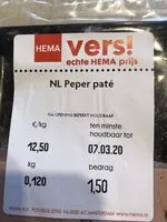 Mängden socker i Peper paté