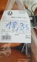 Mängden socker i Saucisse de morteau IGP