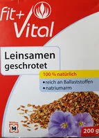 Mängden socker i Leinsamen Geschrotet
