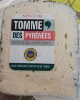 Mängden socker i Tomme des pyrennees igp
