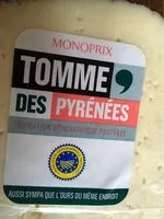 Mängden socker i Tomme des pyrenees