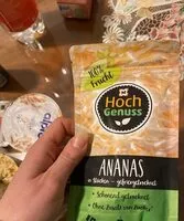 Mängden socker i Ananas getrocknet