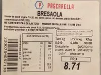 Mängden socker i Bresaola
