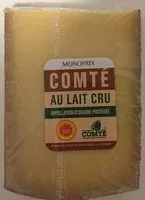 Mängden socker i Comté au lait cru