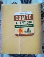 Mängden socker i Comté au lait cru