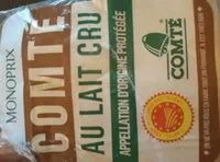Mängden socker i Comté au lait cru