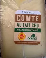 Mängden socker i Comté au lait cru