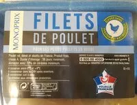 Mängden socker i Filets de poulet