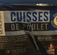 Mängden socker i Cuisses de poulet