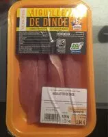 Mängden socker i Aiguillettes de dinde