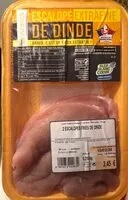 Mängden socker i Escalope extrafine de dinde