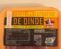 Mängden socker i Escalope extrafine de dinde