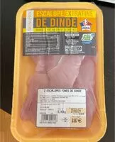 Mängden socker i Escalope extrafine de dinde