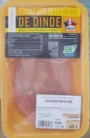 Mängden socker i escalope extrarafine de dinde