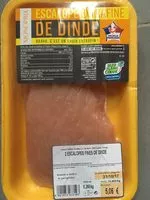 Mängden socker i Escalope extrafine de dinde