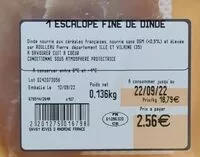 Mängden socker i Escalope de dinde