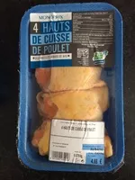 Mängden socker i 4 hauts de cuisse de poulet