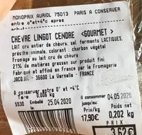 Mängden socker i Chevre lingot cendre