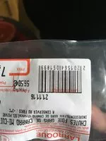 Mängden socker i Chutes fois gras de canard mi-cuit